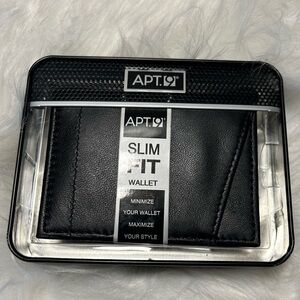 Black Leather Card Holder Wallet from Apt. 9. NWB. R